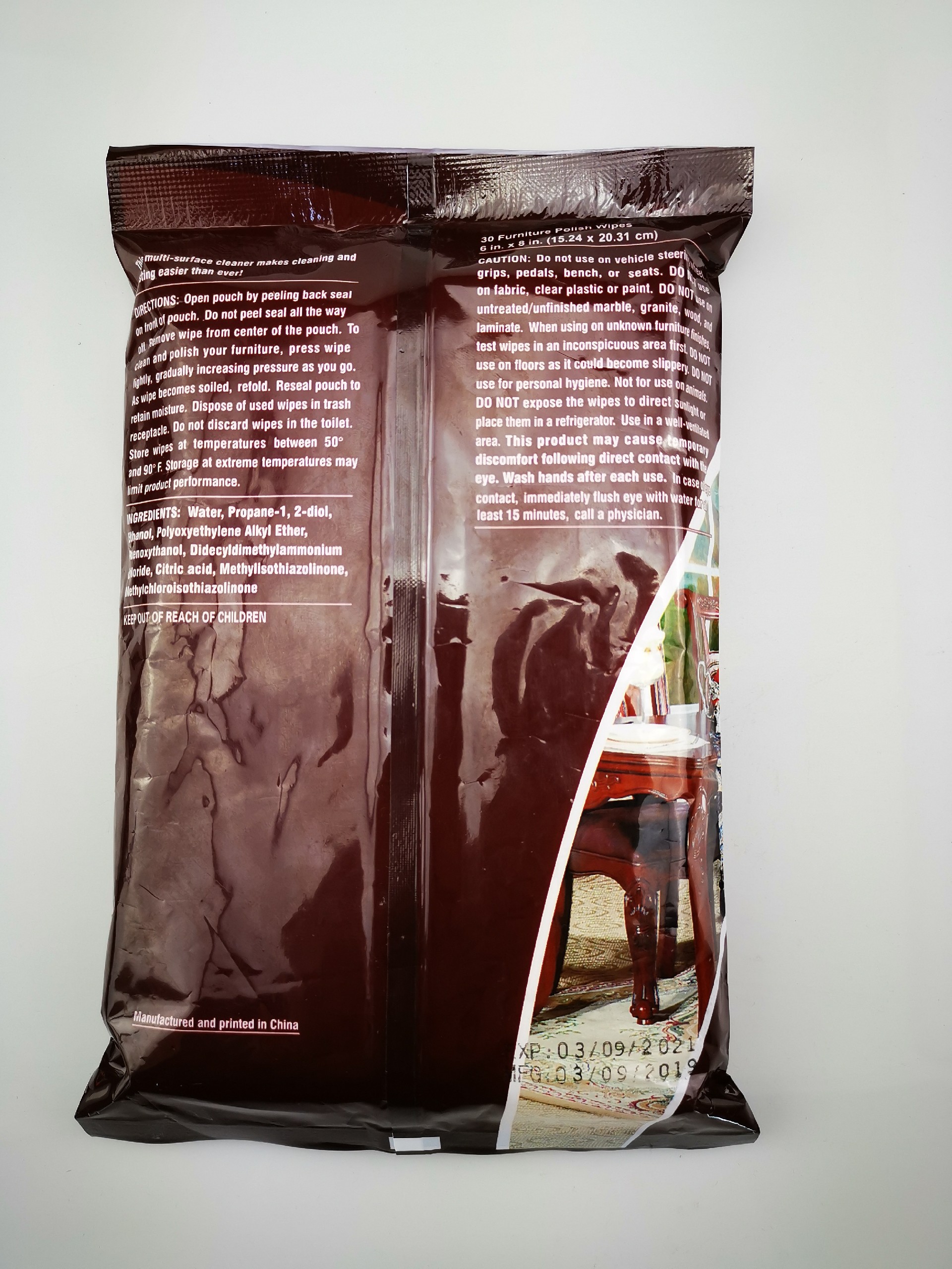 Household cleaning wipes