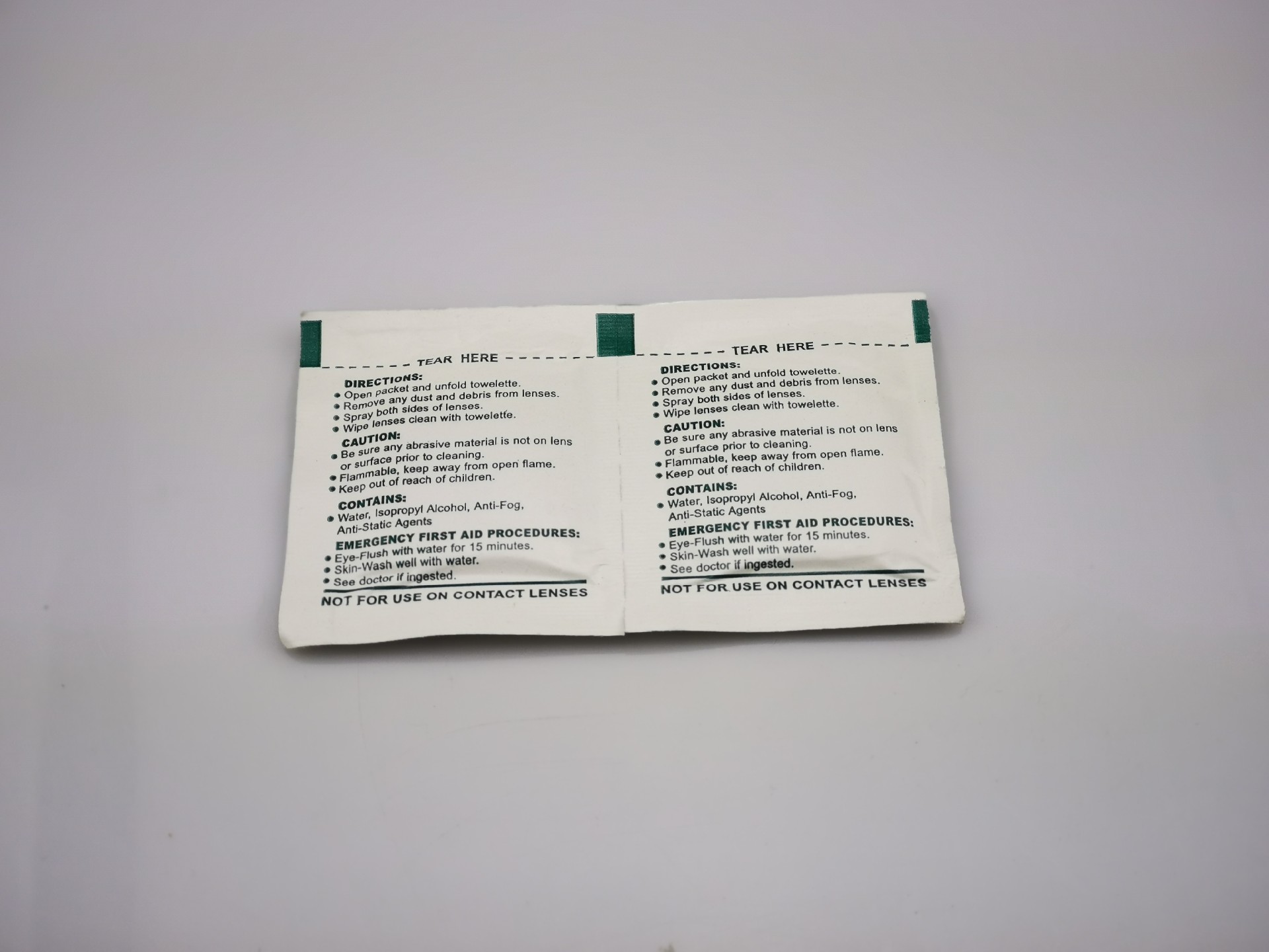 Glasses wipes